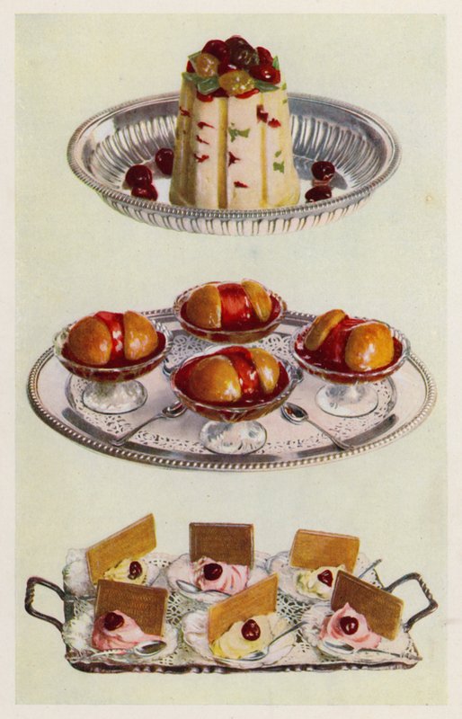 Ice Pudding; Peches Melba; Cream Ices by English School