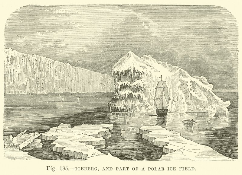 Iceberg, and Part of a Polar Ice Field by English School