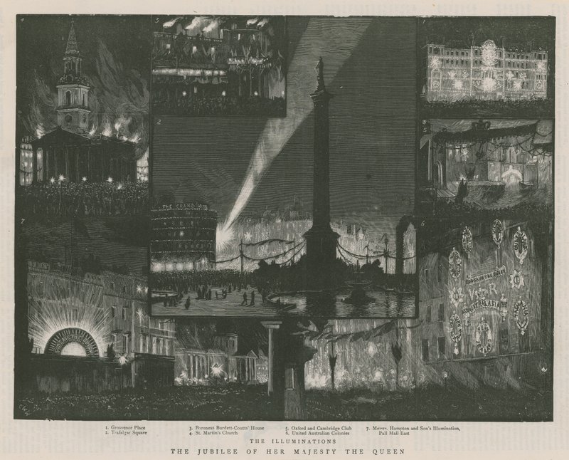 Illuminations at the Jubilee of Her Majesty the Queen by English School