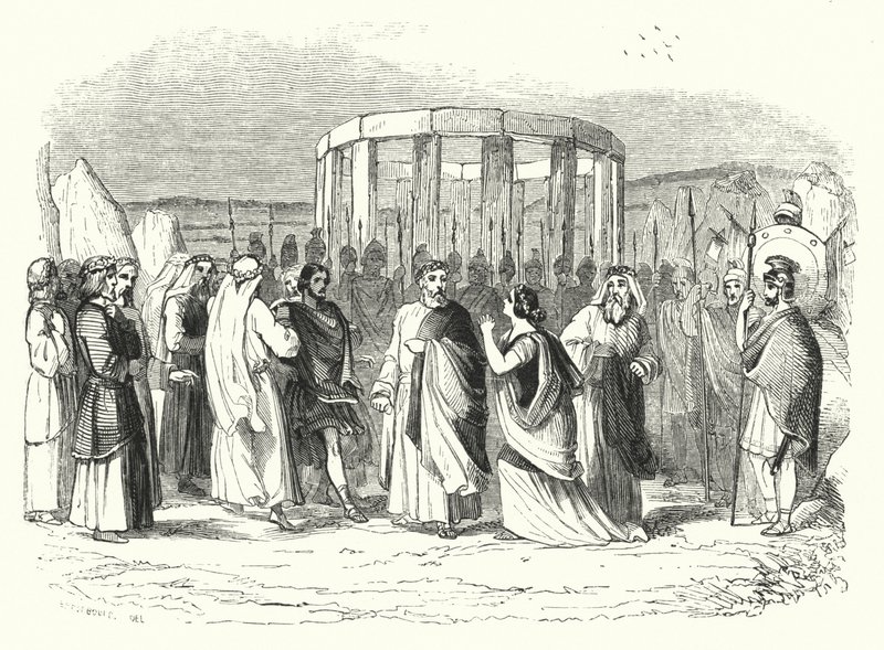 Illustration for the opera Norma, by Bellini by English School