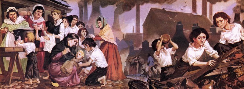 In the Days of Our Forefathers: The Rich and the Poor by English School