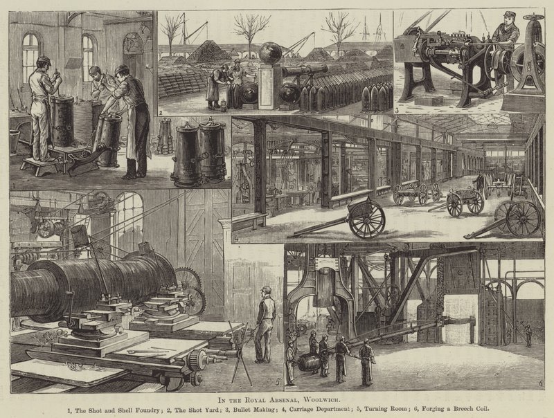 In the Royal Arsenal, Woolwich by English School