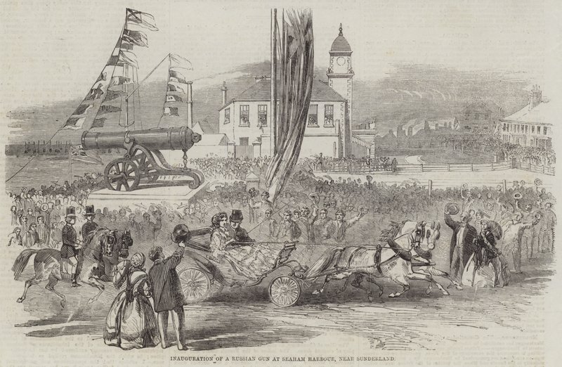 Inauguration of a Russian Gun at Seaham Harbour, Near Sunderland by English School