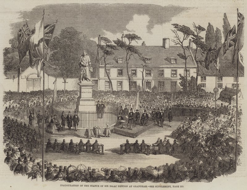 Inauguration of the Statue of Sir Isaac Newton at Grantham by English School
