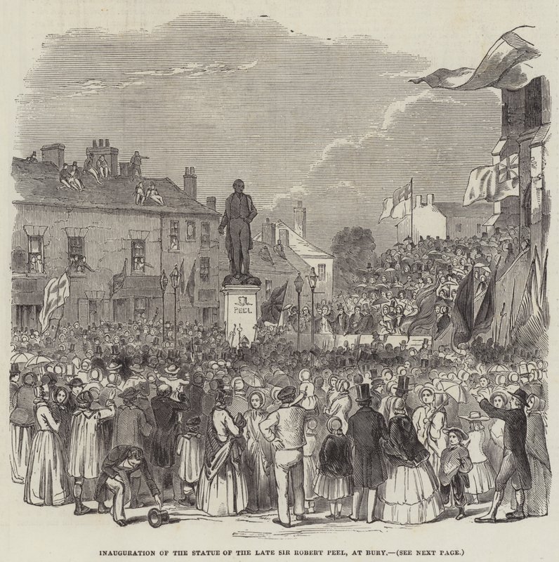 Inauguration of the Statue of the late Sir Robert Peel, at Bury by English School