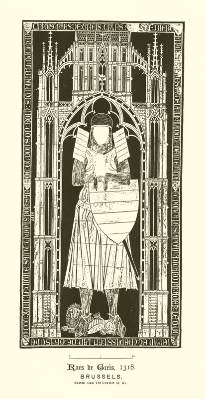 Incised Slab (engraving) by English School