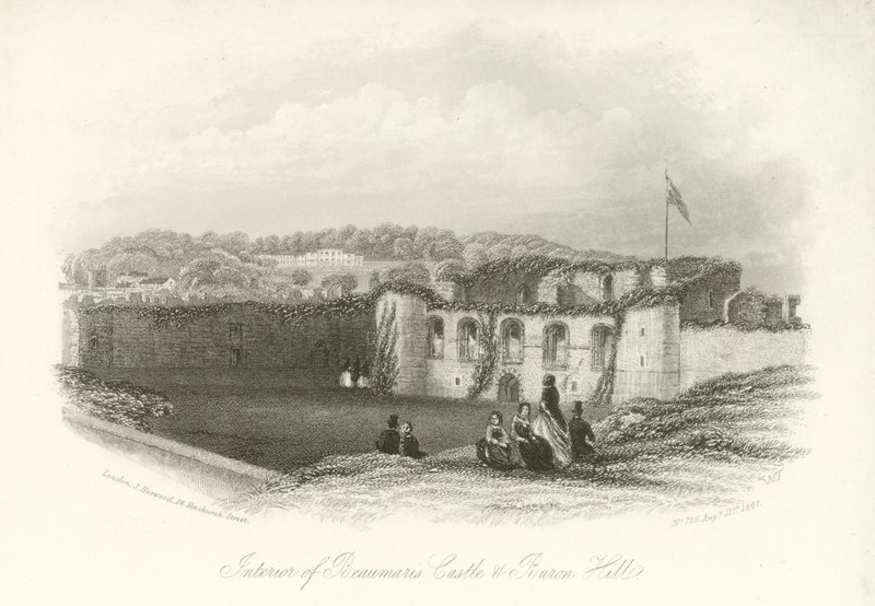 Interior of Beaumaris Castle and Baron Villa by English School