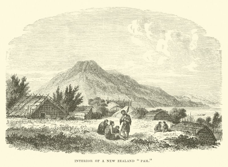 Interior of a New Zealand Pah by English School