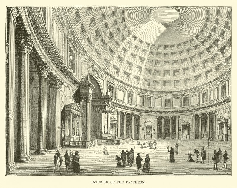 Interior of the Pantheon by English School