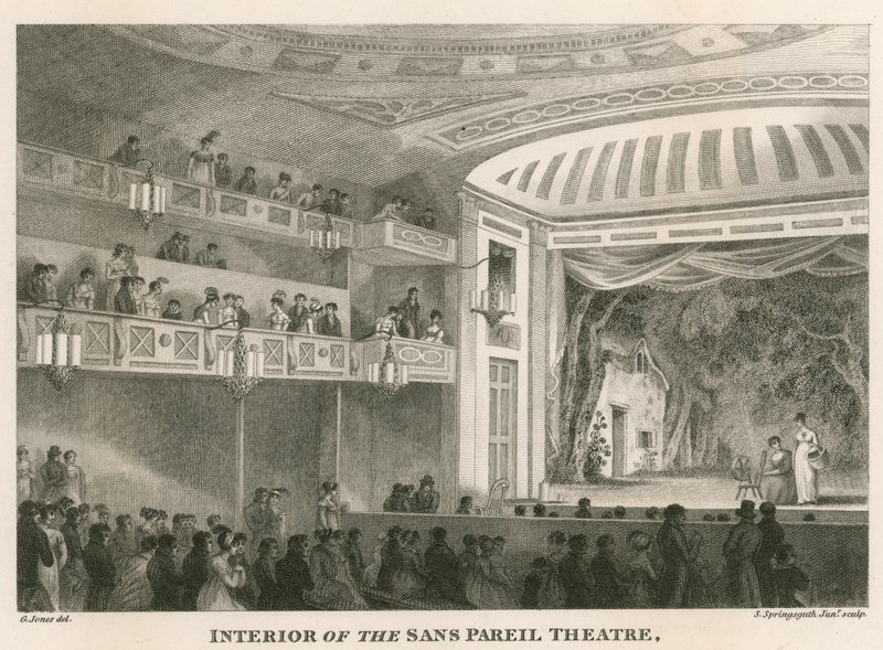 Interior of the Sans Pareil Theatre (Adelphi Theatre), London by English School