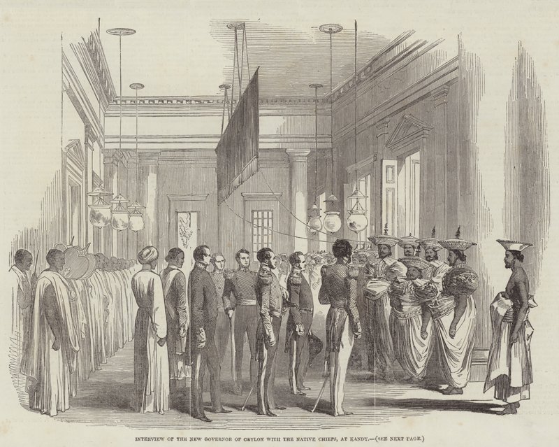 Interview of the New Governor of Ceylon with the Native Chiefs, at Kandy by English School