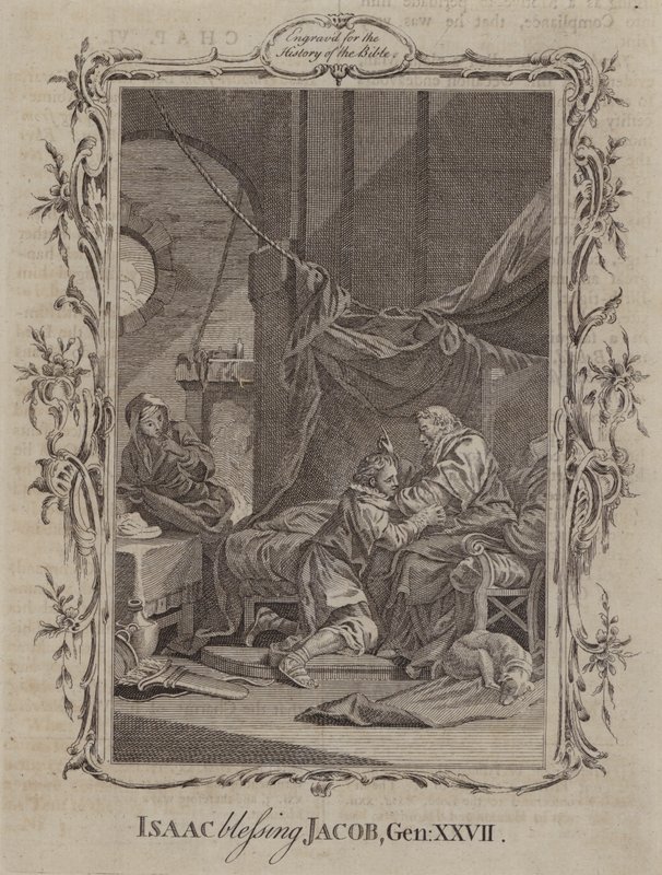 Isaac Blessing Jacob by English School