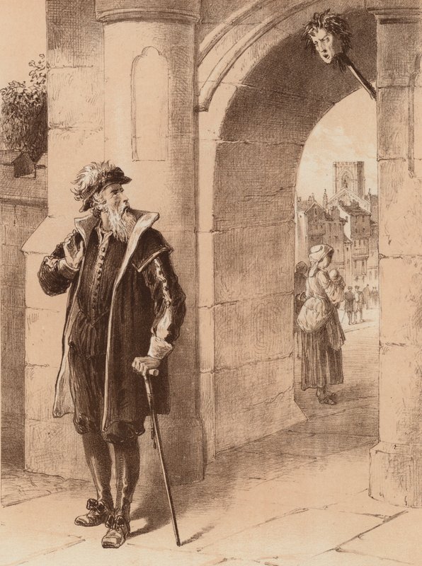 James Bird, "His Father one day passing by, and viewing the face of his Son" by English School