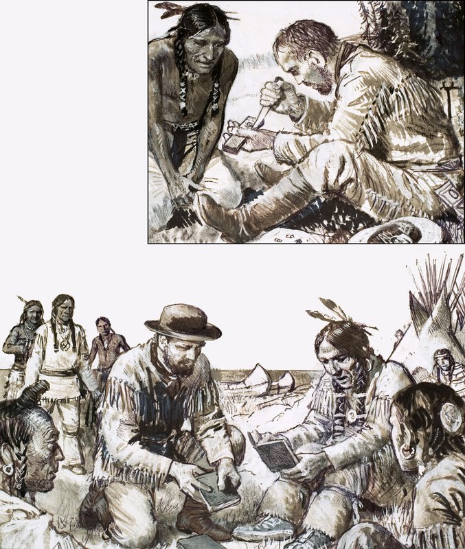 James Evans set about printing a Bible for a remote tribe of Indians by English School