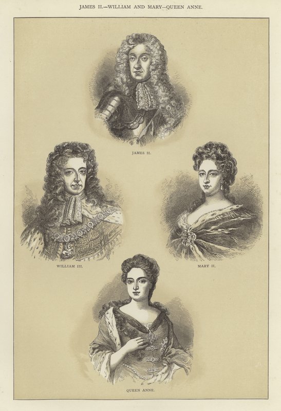 James II, William and Mary, Queen Anne by English School