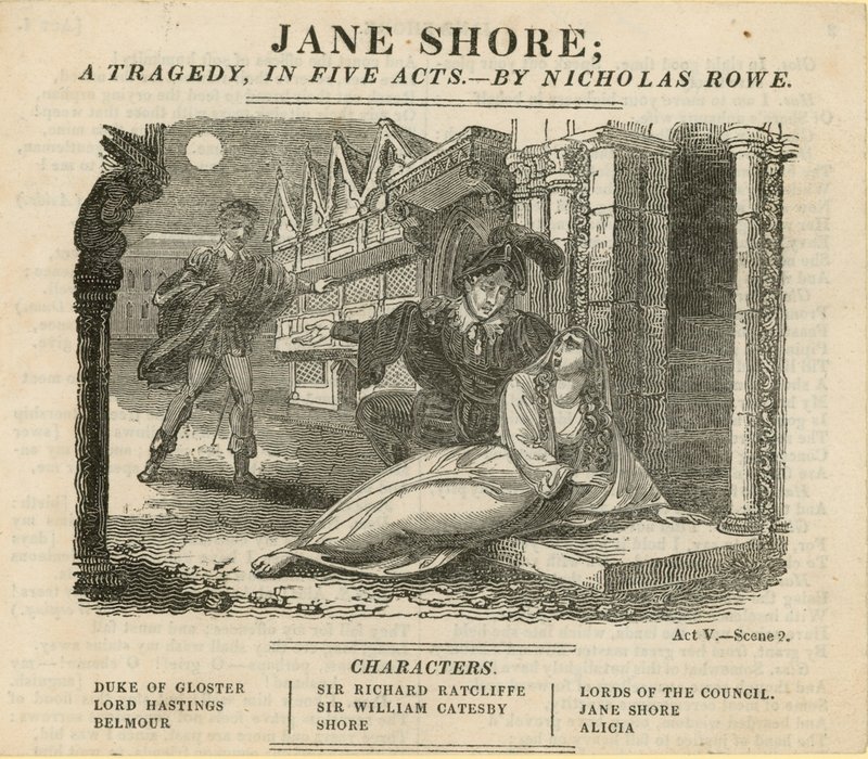 Jane Shore, a tragedy in five acts by English School