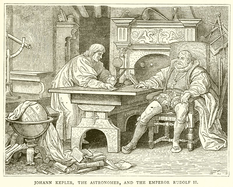 Johann Kepler, the Astronomer, and the Emperor Rudolf II by English School
