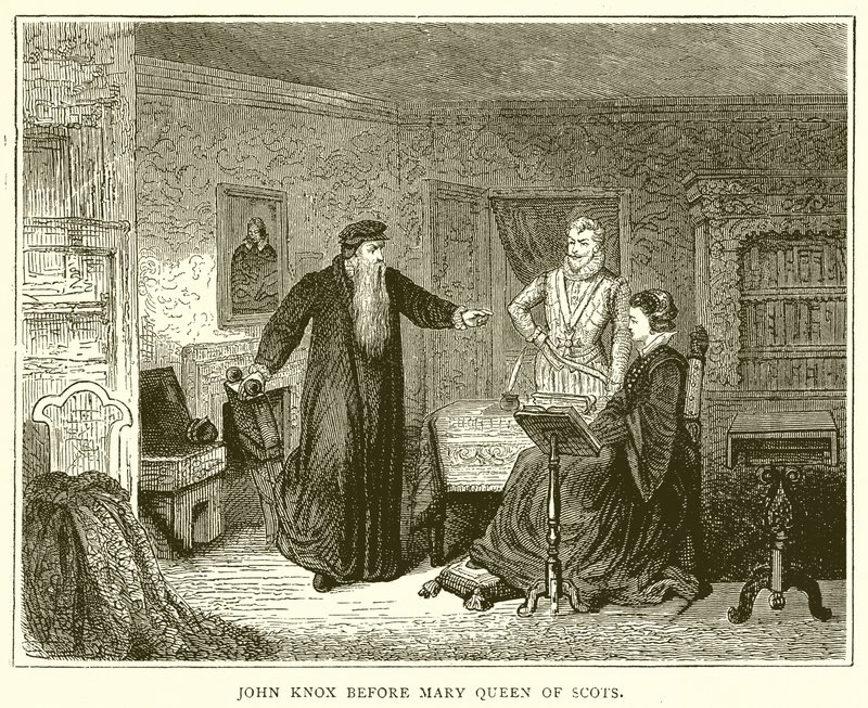 John Knox before Mary Queen of Scots by English School
