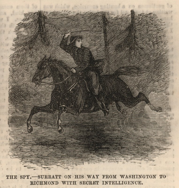 John Surratt on His Way from Washington to Richmond with Secret Intelligence by English School