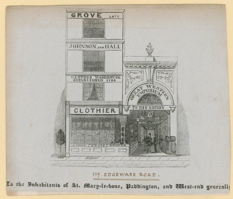 Johnson and Hall, Clother, 119 Edgware Road by English School