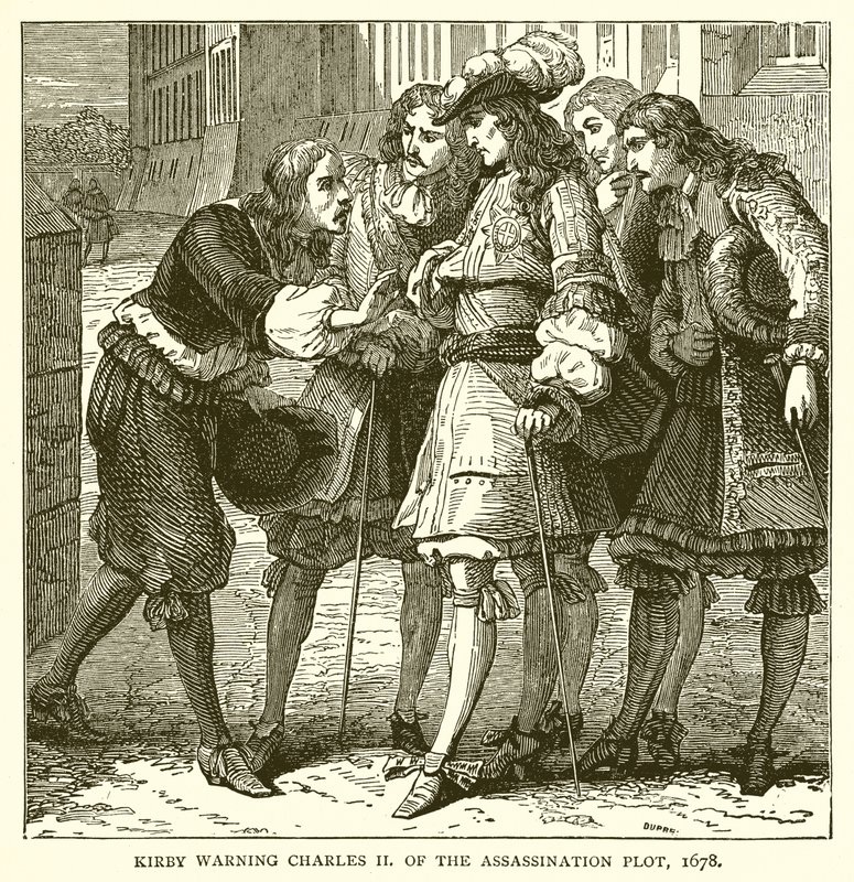 Kirby warning Charles II of the Assassination Plot, 1678 by English School