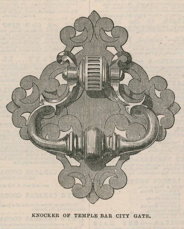 Knocker of Temple Bar City Gate by English School