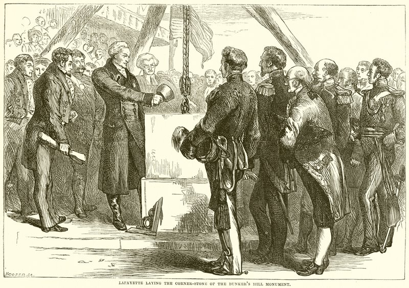 Lafayette Laying the Corner-Stone of the Bunker
