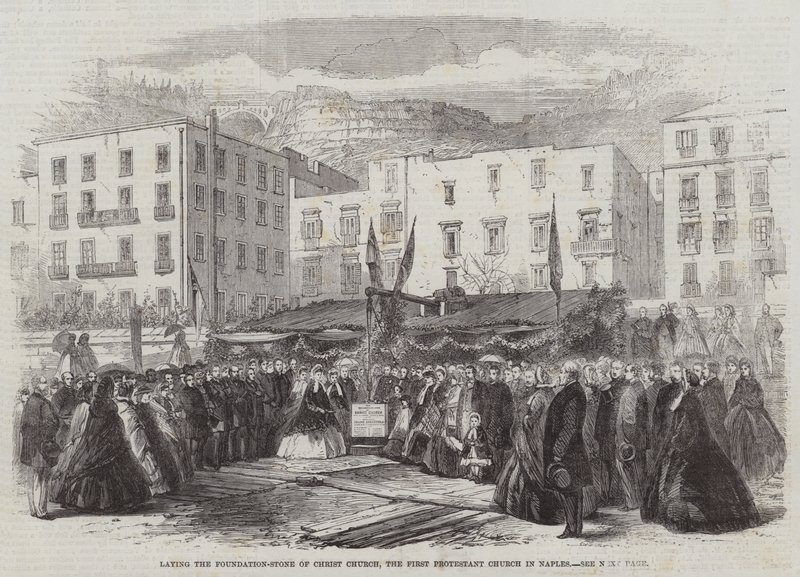 Laying the Foundation-Stone of Christ Church, the First Protestant Church in Naples by English School