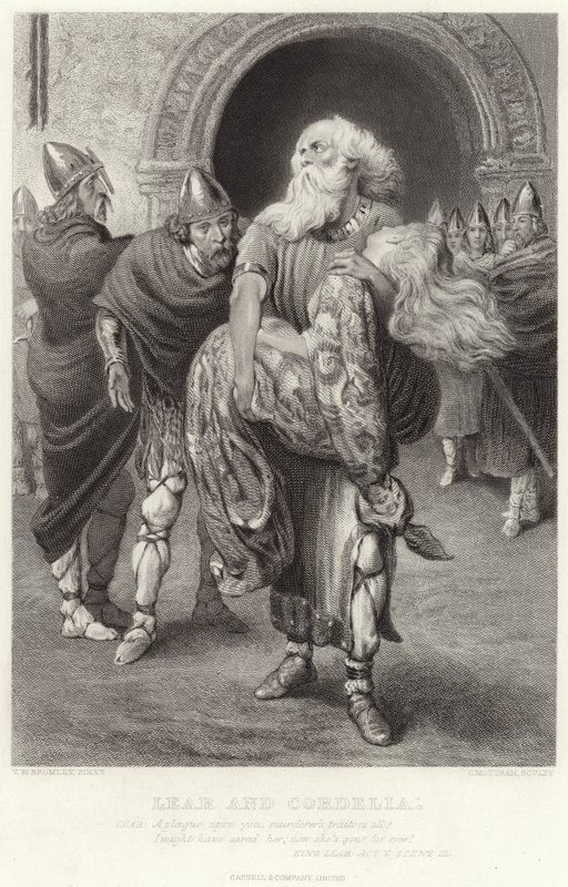Lear and Cordelia, King Lear, Act V, Scene 3 by English School