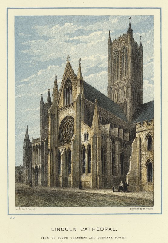 Lincoln Cathedral, View of South Transept and Central Tower by English School