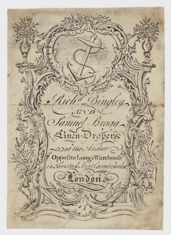 Linen Draper, Bingley & Bragg, Trade Card by English School
