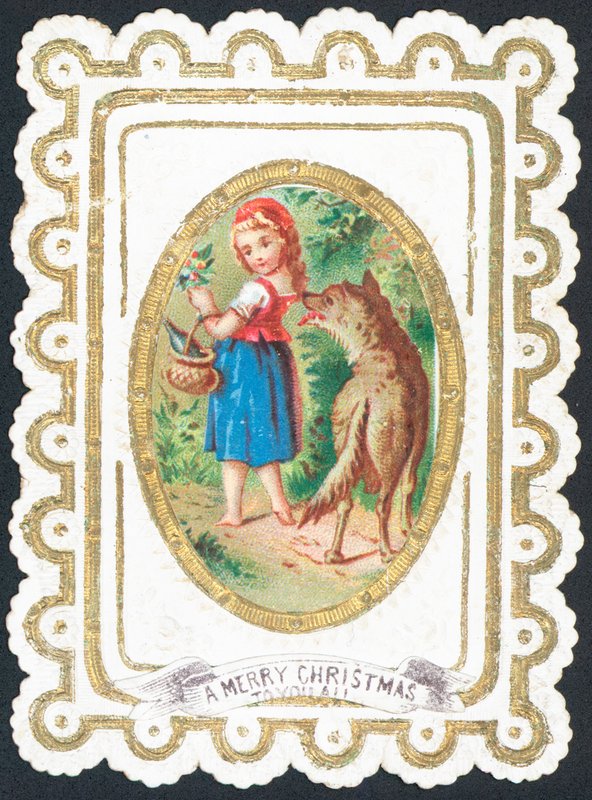 Little Red Riding Hood, Christmas Card by English School