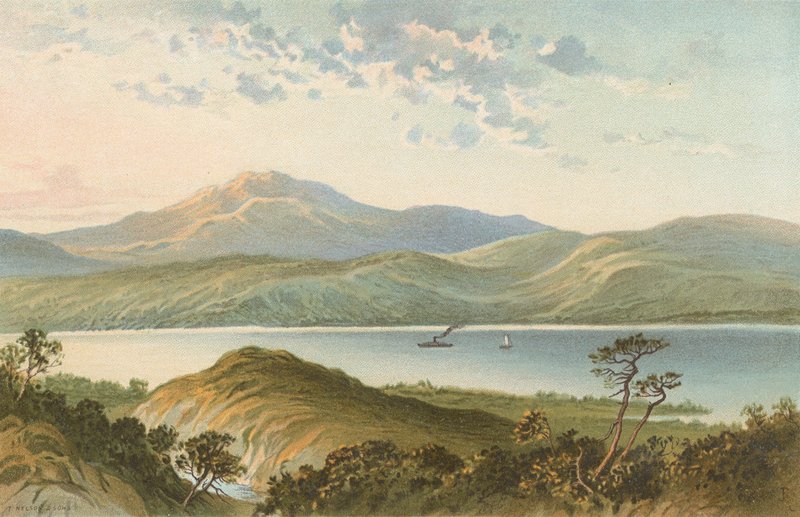 Loch Ness, from Above the Fall of Foyers by English School