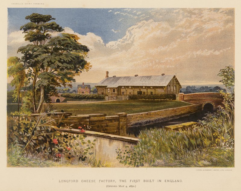 Longford Cheese Factory, the First Built in England, Opened 4 May 1870 by English School