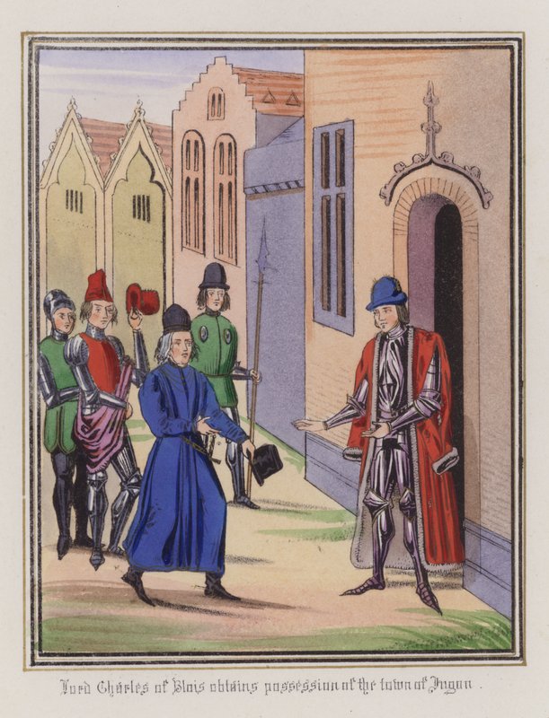Lord Charles of Blois Obtains Possession of the Town of Jugon by English School