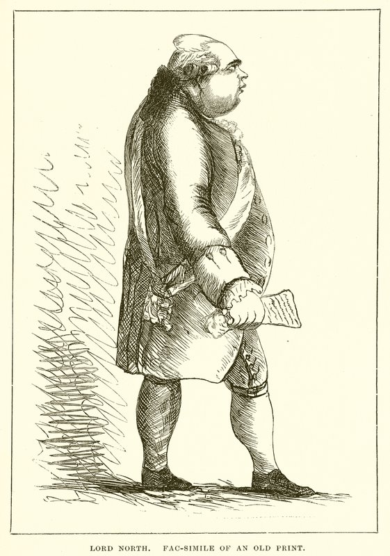 Lord North (Facsimile of an Old Print) by English School