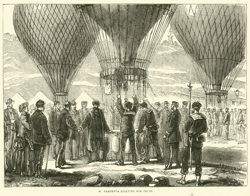 M. Gambetta Starting for Tours, November 1870 by English School