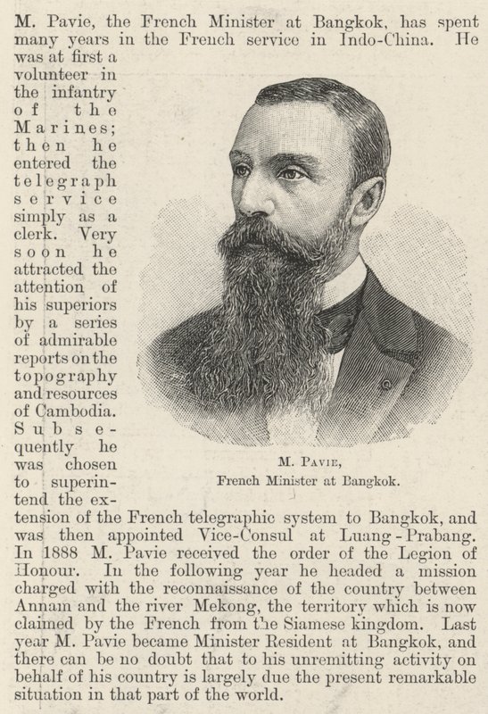 M Pavie, French Minister at Bangkok by English School
