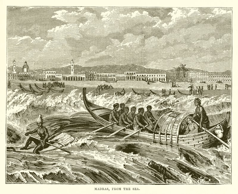 Madras, from the Sea by English School