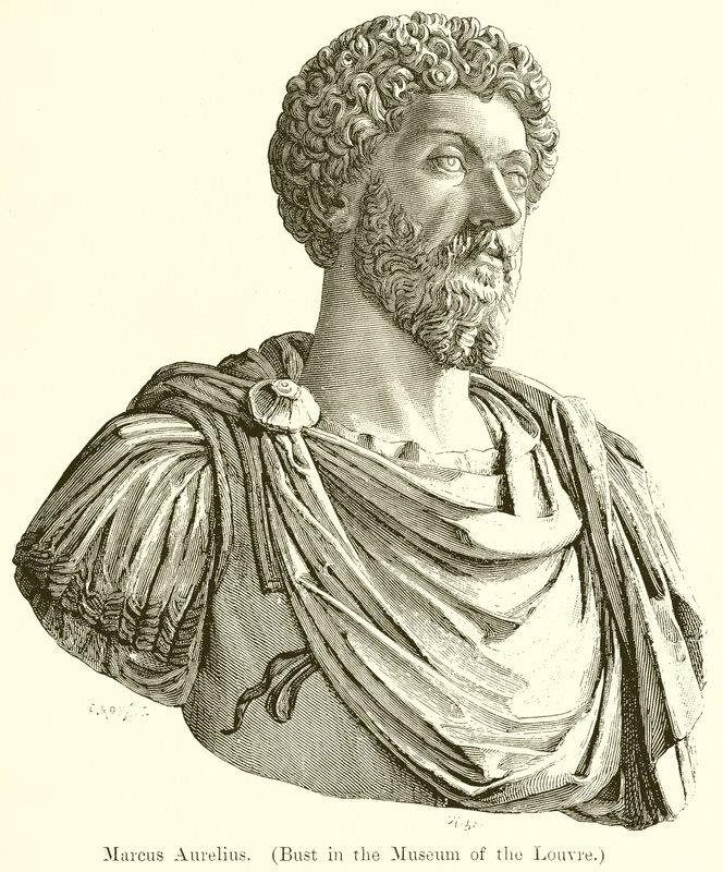 Marcus Aurelius (Bust in the Museum of the Louvre) by English School