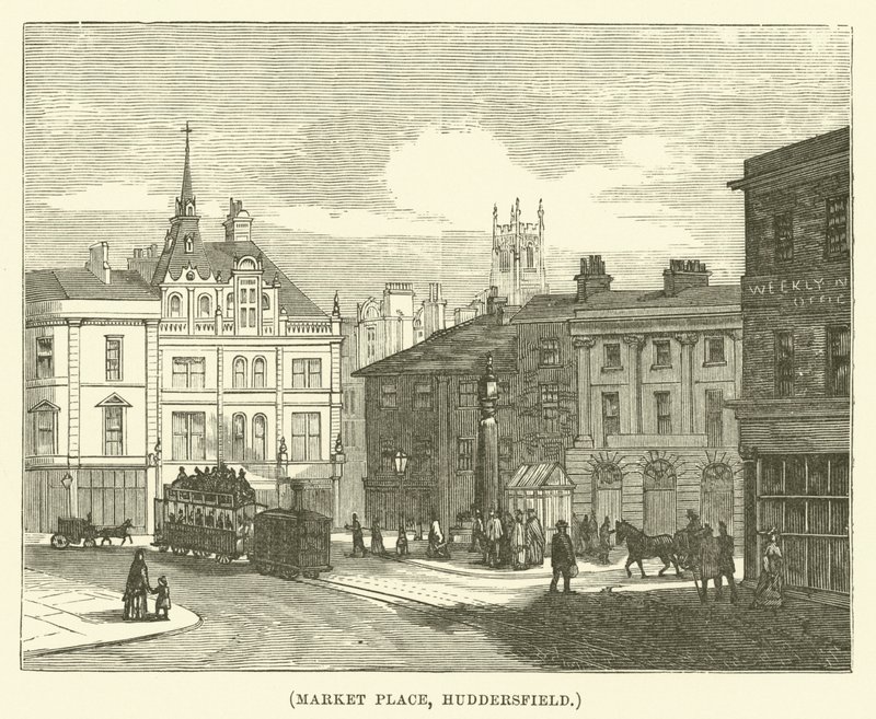 Market Place, Huddersfield by English School