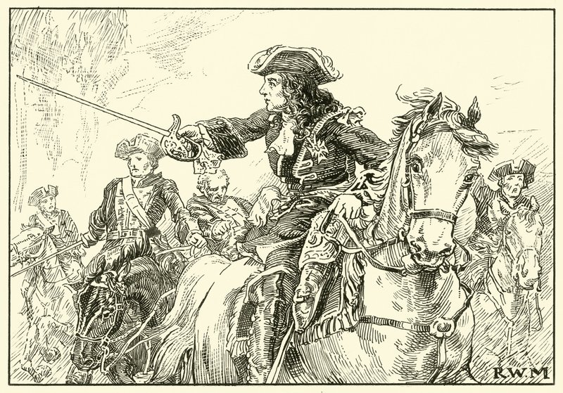 Marlborough Leading His Troops by English School