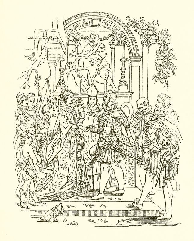 Marriage of Henry IV and Mary de Medicis by English School