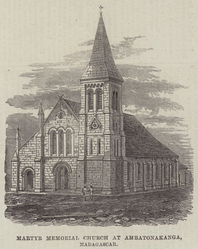 Martyr Memorial Church at Ambatonakanga, Madagascar by English School
