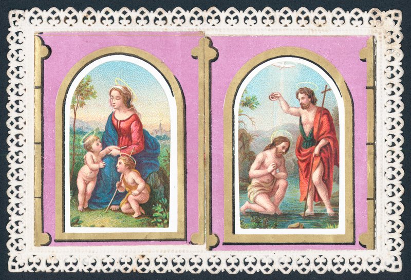 Mary, Jesus and Angels by English School