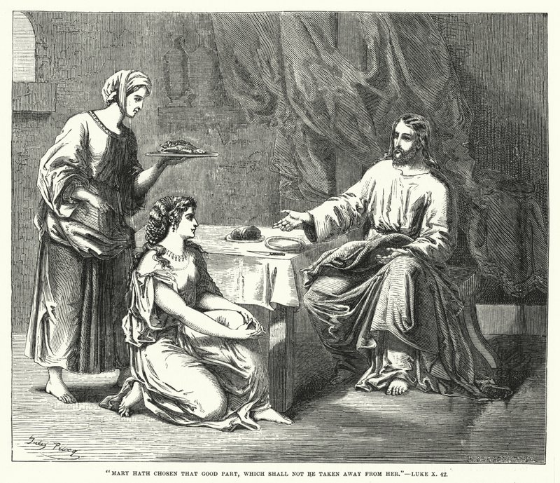 Mary hath chosen that good part, which shall not be taken away from her, Luke X, 42 by English School