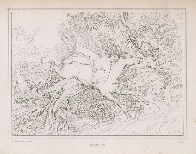 Mazeppa, based on the poem by Lord Byron by English School