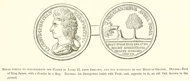 Medal to Commemorate the Flight of James II by English School