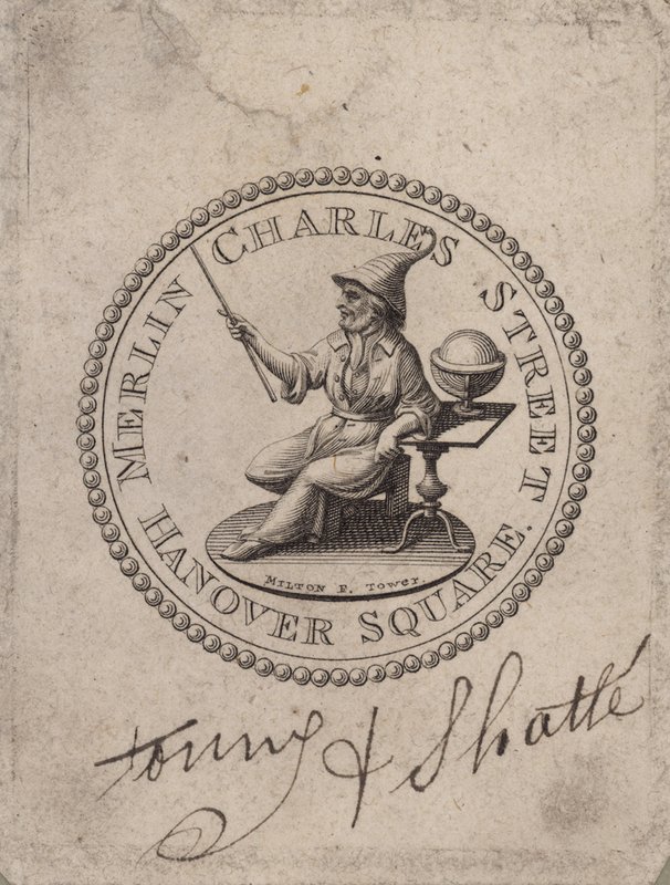 Medallion Labelled Merlin Charles Street, Hanover Square; Milton F Tower by English School