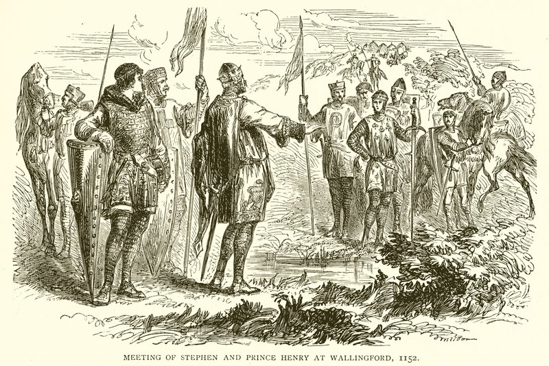Meeting of Stephen and Prince Henry at Wallingford, 1152 by English School